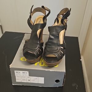 Charlotte Russe Black Strappy High Heels